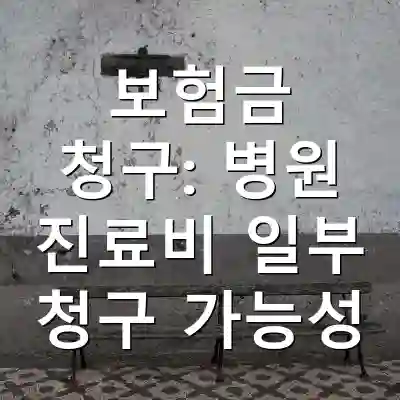 보험금 청구: 병원 진료비 일부 청구 가능성
