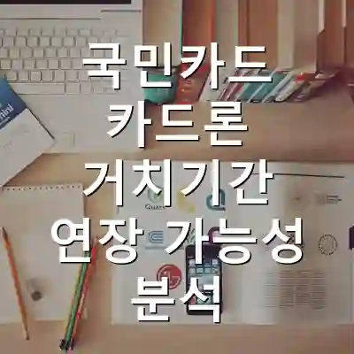 국민카드 카드론 거치기간 연장 가능성 분석