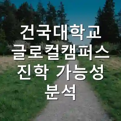 건국대학교 글로컬캠퍼스 진학 가능성 분석