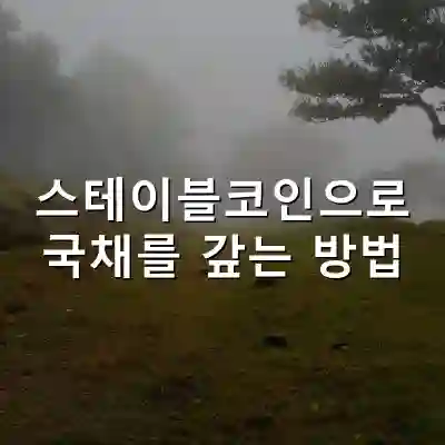스테이블코인으로 국채를 갚는 방법