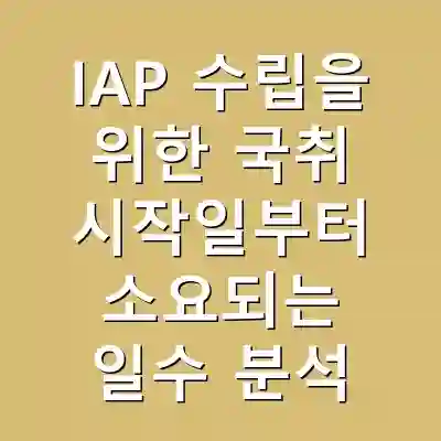 IAP 수립을 위한 국취 시작일부터 소요되는 일수 분석