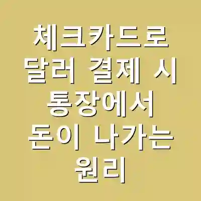 체크카드로 달러 결제 시 통장에서 돈이 나가는 원리